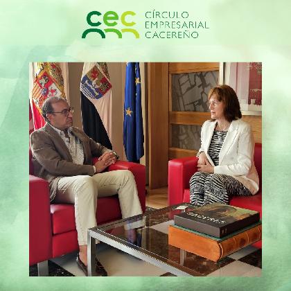 Encuentro institucional entre el alcalde de Cáceres y la presidenta del Círculo Empresarial Cacereño